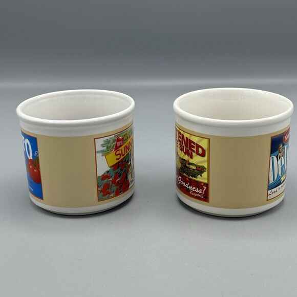 Pair of Campbells Advertising Ceramic Soup Chili Mug 2005 Houston Harvest 16 Oz - Picture 5 of 9